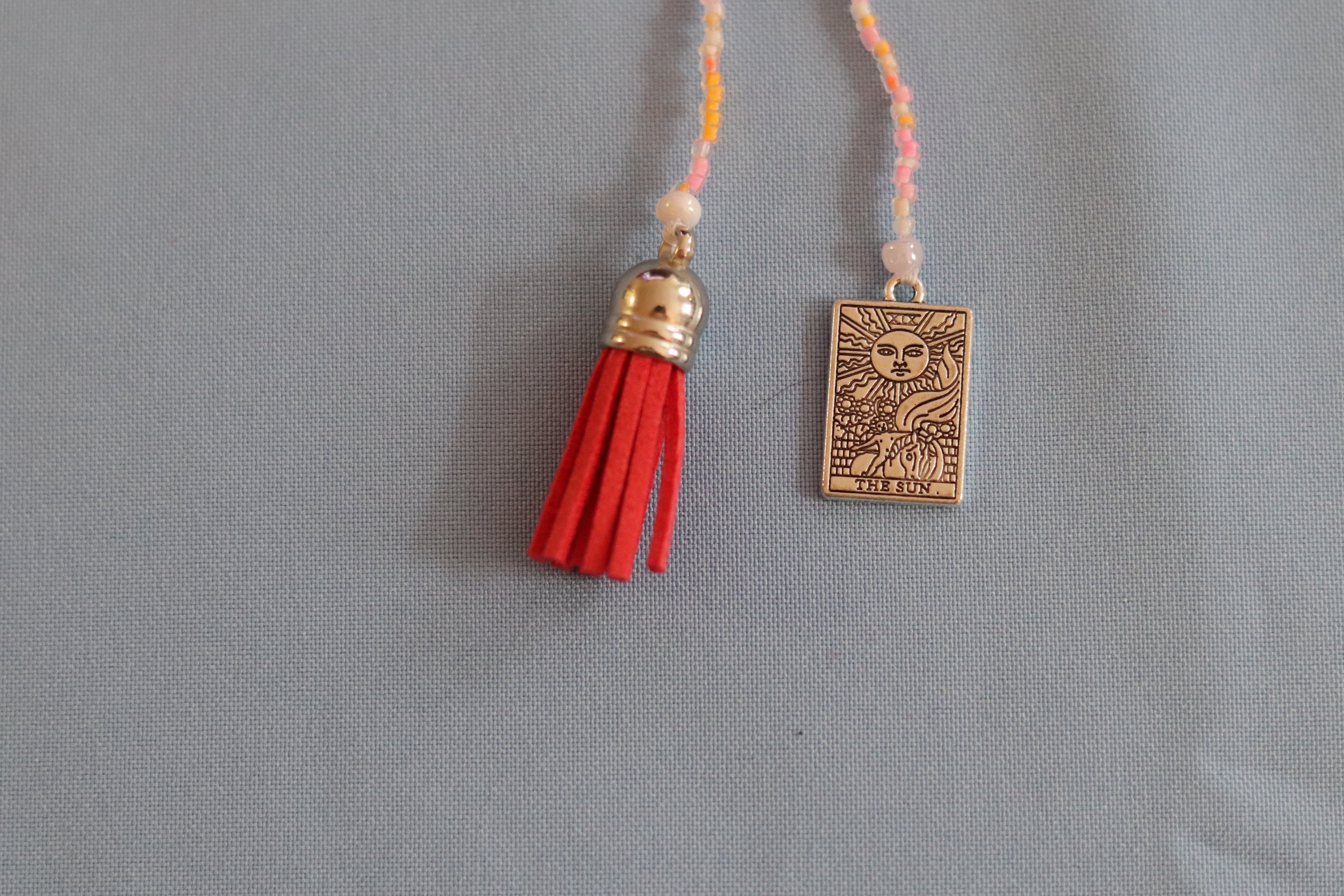 The Sun Tarot card  Beaded Book Mark