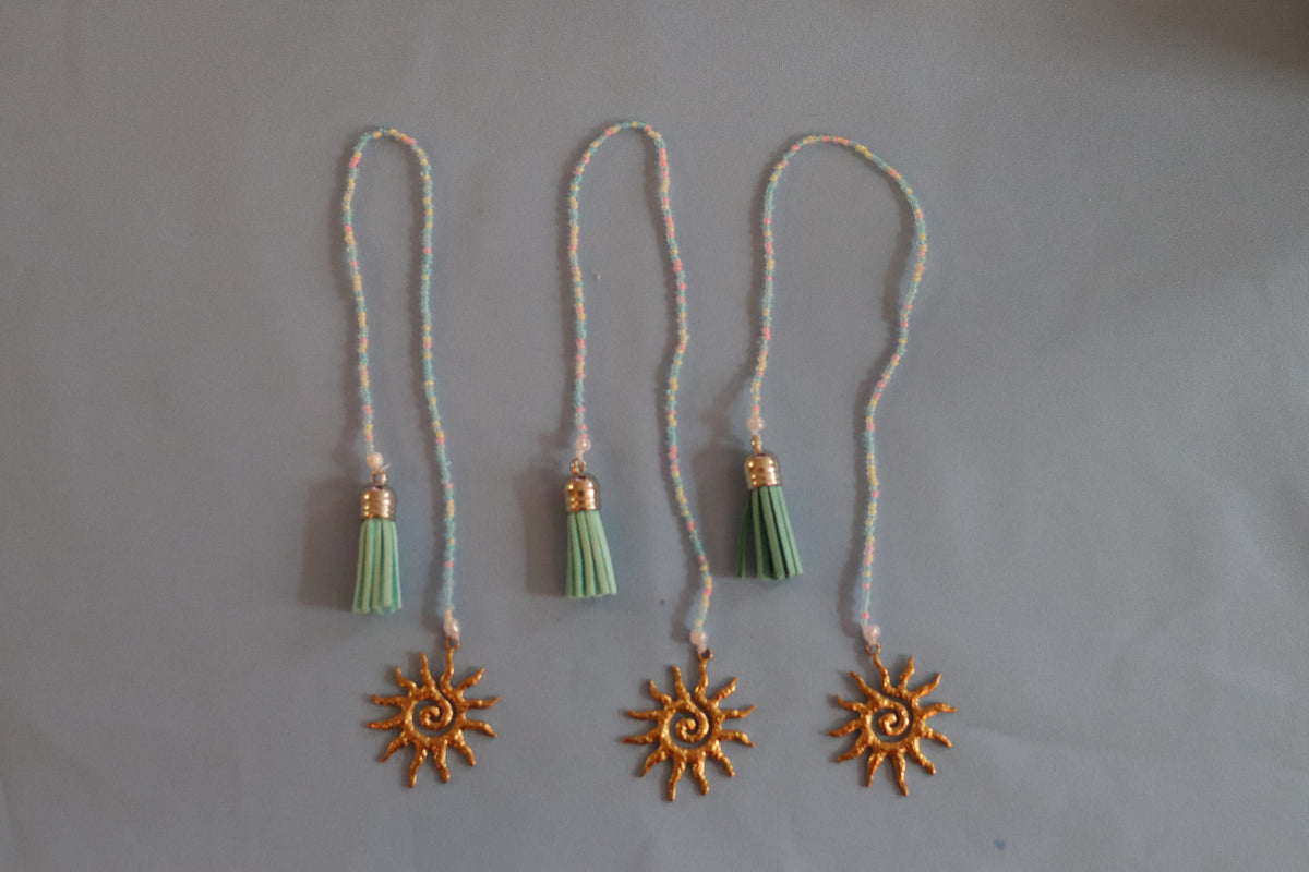 Gold Sun Beaded Book Mark