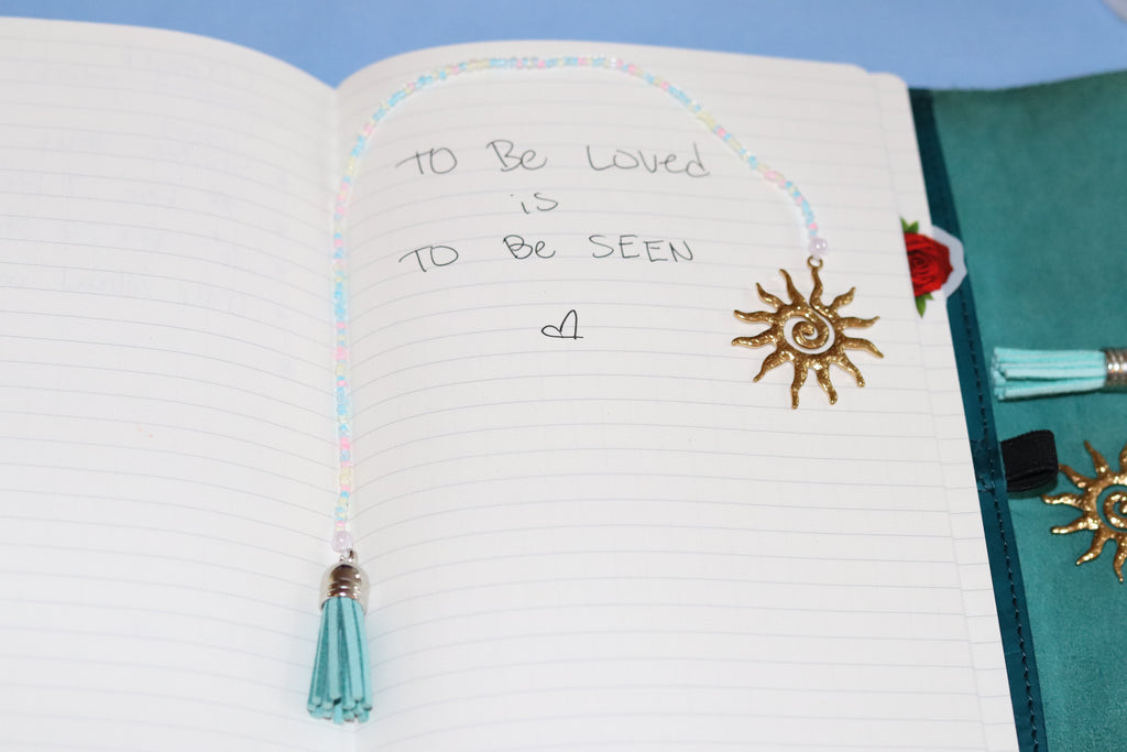 Gold Sun Beaded Book Mark